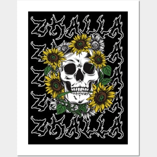 Skull & Sunflower Posters and Art